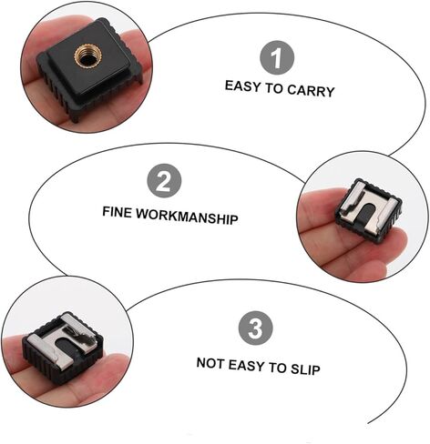 Homoyoyo 4pcs Hot Shoe Mount Bracket with 1/4 Inch Threaded Hole Flash Stand Adapter for DSLR Camera Photography Accessories in Kuwait