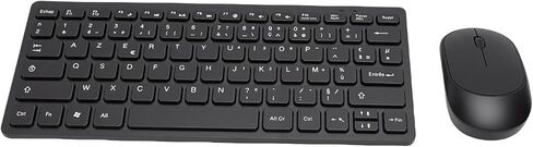 2.4 GHz Wireless Keyboard and Mouse Combo, 78 Key French Keyboard Silent Mouse, Slim Portable Ergonomic with Gaming for PC Laptop in Kuwait