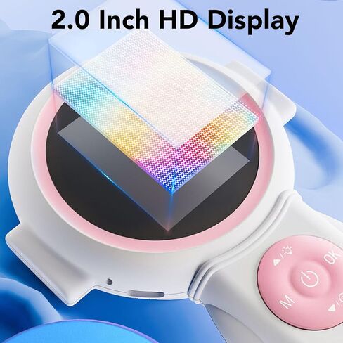مجهر رقمي محمول من EBTOOLS، عدسة بصرية 500X، تكبير رقمي 4X، كاميرا 1080P، شاشة 2.0 بوصة مع 8 مصابيح LED، لمشاريع العلوم الاستكشافية للأطفال in Kuwait