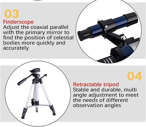 Telescopes, Telescope for Adults, telescopes Adults Astronomy, Professional 70Mm Aperture Telescope with Tripod, Travel Telescope Binoculars in Kuwait