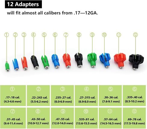 محولات طرف Boresighter باللون الأخضر/الأحمر لمحولات بلاستيكية من عيار 0.17 إلى 0.78 أربور عالمية (عبوتان) in Kuwait