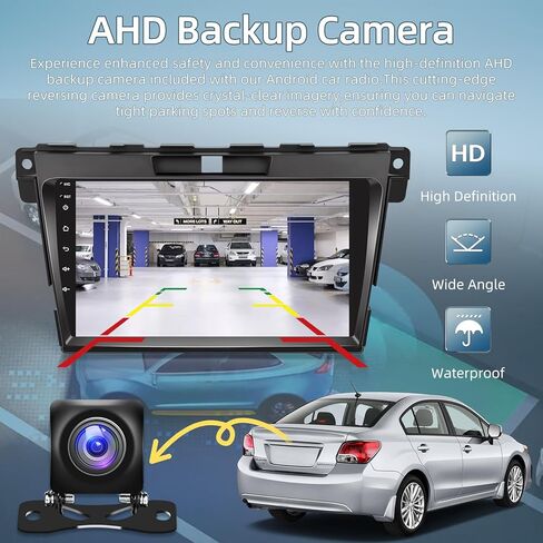2G+64G Car Radio for Mazda CX-7 CX7 CX 7 2007 2008-2014 - Apple Carplay & Android Auto - 9 Inch Android 13 Stereo with WiFi/EQ/GPS + AHD Rear View Camera in Kuwait