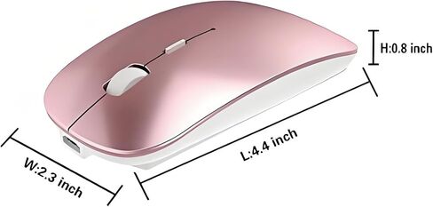 ماوس USB C لاسلكي لجهاز MacBook air MacBook pro، ماوس بلوتوث لاسلكي لأجهزة الكمبيوتر المحمول/الكمبيوتر الشخصي/Mac/iPad pro/الكمبيوتر (ذهبي وردي) in Kuwait