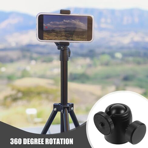FUOYLOO تدوير الكرة رئيس ترايبود جبل المشبك 360 درجة محول كاميرا دوارة ل DSLR والهواتف الذكية بث مباشر سطح المكتب جبل in Kuwait