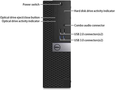 كمبيوتر مكتبي Dell Optiplex 5040 SFF يعمل بنظام Windows 11 Pro PC، Intel Core i7-6700، 256 جيجابايت SSD، 8 جيجابايت ذاكرة الوصول العشوائي، WiFi، بلوتوث، لوحة مفاتيح USB وماوس i7 PC صغير الشكل (متجدد) in Kuwait