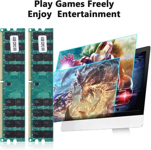 2 قطعة 4 جيجابايت سعة كبيرة DDR2 وحدة الذاكرة 800 ميجا هرتز بيانات سريعة RAM DDR2 4 جيجابايت مناسبة للوحة الرئيسية لتشكيل قناة ذاكرة 8 جيجابايت in Kuwait