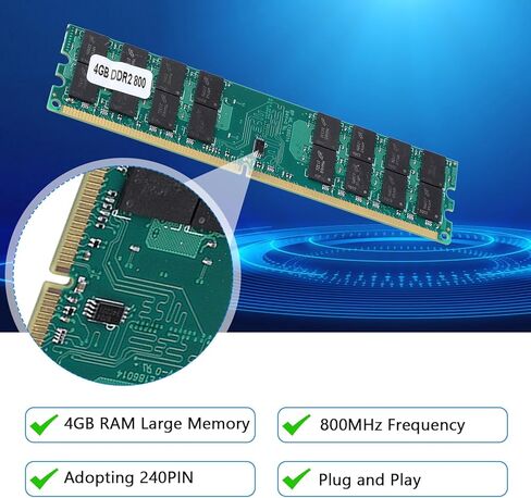 2 قطعة 4 جيجابايت سعة كبيرة DDR2 وحدة الذاكرة 800 ميجا هرتز بيانات سريعة RAM DDR2 4 جيجابايت مناسبة للوحة الرئيسية لتشكيل قناة ذاكرة 8 جيجابايت in Kuwait