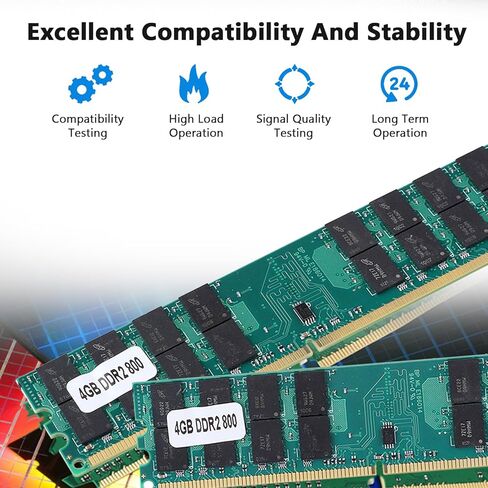 2 قطعة 4 جيجابايت سعة كبيرة DDR2 وحدة الذاكرة 800 ميجا هرتز بيانات سريعة RAM DDR2 4 جيجابايت مناسبة للوحة الرئيسية لتشكيل قناة ذاكرة 8 جيجابايت in Kuwait
