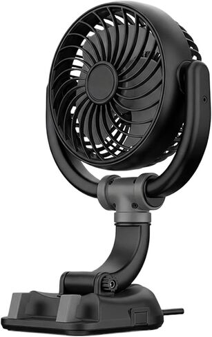 USB Car Fan | 160° Rotation Car Cooling | Desktop Cooling Fan - for Drivers Trucks Sedans SUVs RVs Travelers Travel Camping Bedroom Dormitory Home Office Gym in Kuwait