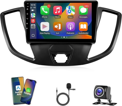 ستيريو سيارة Leadfan لسيارة Ford Transit 2013 2014 2015 2016 2017 2018 2019 مع CarPlay Android Auto، شاشة لمس 9 بوصة لكاميرا احتياطية Transit Bluetooth GPS SWC (لسيارة Ford Transit 2013-2019) in Kuwait