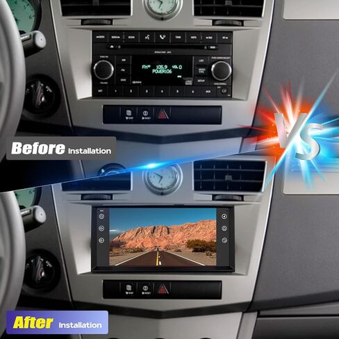 Android 14 Double Din Car Stereo ترقية راديو لكرايسلر سيبرينغ 2007-2009، 2G+32G 7 بوصة شاشة لمس لاسلكية Carplay Android Auto GPS WiFi Bluetooth RDS DSP SWC Mirrorlink Mic كاميرا احتياطية in Kuwait