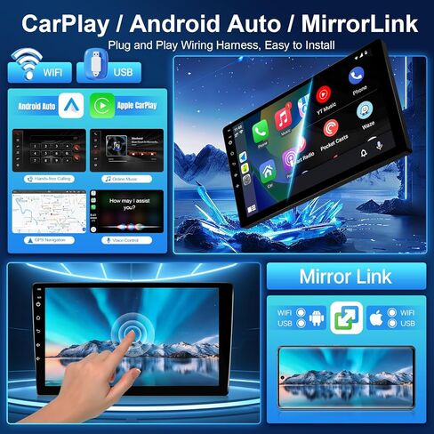 راديو سيارة Leadfan Android لسيارة Honda Civic 2013 2014 2015 2016 2017 متوافق مع JBL Wireless CarPlay Android Auto، شاشة لمس IPS مقاس 9 بوصة مع بلوتوث WiFi GPS Navi SWC MirrorLink كاميرا احتياطية MIC in Kuwait