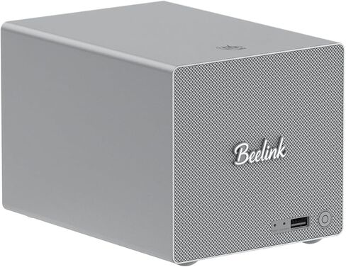 كمبيوتر صغير Beelink، ME Mini N95، أجهزة كمبيوتر سطح المكتب 12G LPDDR5/64G EMMC، 6 × فتحات M.2 SSD، شبكة LAN مزدوجة 2.5G/WiFi6/BT5.2 للمكتب/HTPC/NAS للتخزين/المسرح المنزلي/مركز البيانات/W11 Home in Kuwait