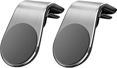 2Pcs Sliver Universal Phone Holder Clip Car Air Magnetic Mount Bracket for GPS Suporte Celular, Vent Clip Phone Holder,Cell Phone Automobile Cradles in Kuwait