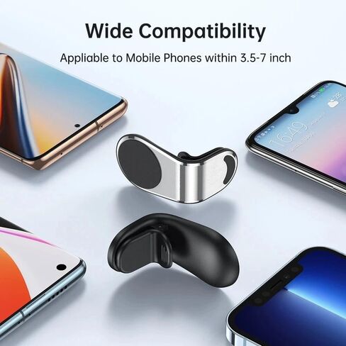 2Pcs Sliver Universal Phone Holder Clip Car Air Magnetic Mount Bracket for GPS Suporte Celular, Vent Clip Phone Holder,Cell Phone Automobile Cradles in Kuwait