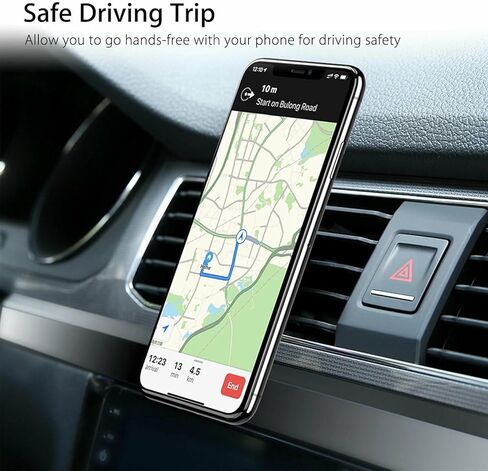 2Pcs Sliver Universal Phone Holder Clip Car Air Magnetic Mount Bracket for GPS Suporte Celular, Vent Clip Phone Holder,Cell Phone Automobile Cradles in Kuwait