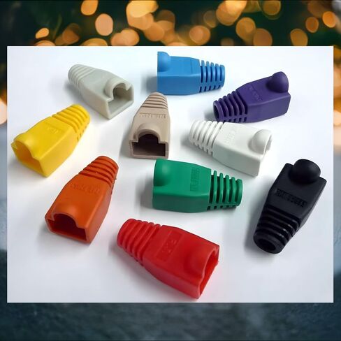 R.J. Enterprises®- 100p- RJ45 Strain Relief Boot Red- RJ-SR-0-RD (Patented) 0.035/p in Kuwait
