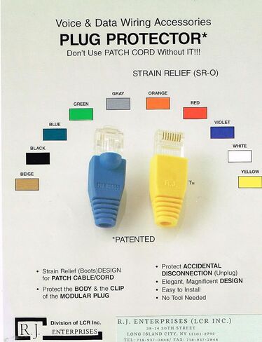 R.J. Enterprises®- 100p- RJ45 Strain Relief Boot Red- RJ-SR-0-RD (Patented) 0.035/p in Kuwait