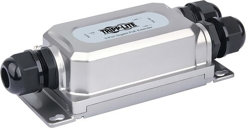 مكرر موسع Tripp Lite بمنفذين Gigabit PoE+ حتى 100 متر / 328 قدم، 95 واط، Cat5e/Cat6/Cat6a، IP67 وIK10، مقاوم للماء ومقاوم للتخريب، ضمان لمدة عامين (NPOE-EXT-2X1G30) in Kuwait