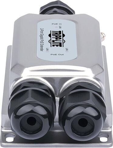 مكرر موسع Tripp Lite بمنفذين Gigabit PoE+ حتى 100 متر / 328 قدم، 95 واط، Cat5e/Cat6/Cat6a، IP67 وIK10، مقاوم للماء ومقاوم للتخريب، ضمان لمدة عامين (NPOE-EXT-2X1G30) in Kuwait