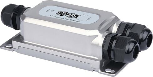 مكرر موسع Tripp Lite بمنفذين Gigabit PoE+ حتى 100 متر / 328 قدم، 95 واط، Cat5e/Cat6/Cat6a، IP67 وIK10، مقاوم للماء ومقاوم للتخريب، ضمان لمدة عامين (NPOE-EXT-2X1G30) in Kuwait