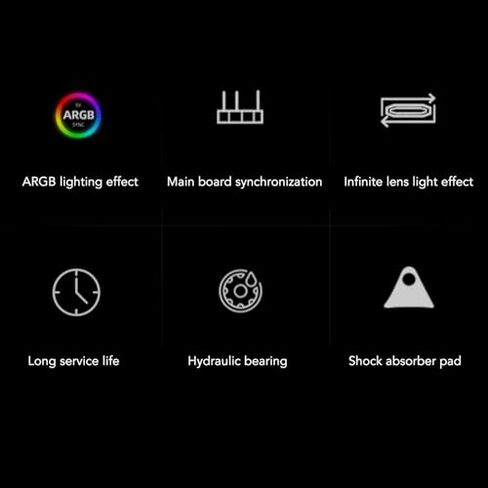 مروحة ARGB PWM مقاس 140 مم، مروحة تبريد هادئة مزودة بمصابيح LED ثلاثية الأطراف قابلة للتخصيص لعلبة الكمبيوتر والمبرد السائل، مقاس 140 × 140 × 25 مم (أبيض) in Kuwait