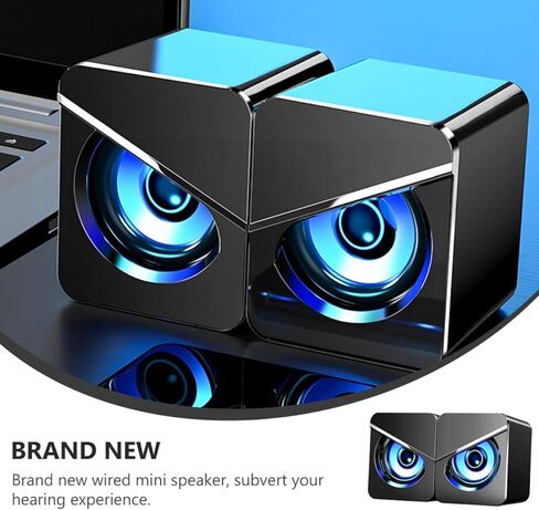 DOITOOL Desktop Computer Speaker USB Wired Surround Sound Speaker for Laptop and Notebook, 5v Dc Powered, Stereo Bass Loudspeaker for Home Office Gaming in Kuwait