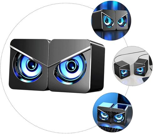DOITOOL Desktop Computer Speaker USB Wired Surround Sound Speaker for Laptop and Notebook, 5v Dc Powered, Stereo Bass Loudspeaker for Home Office Gaming in Kuwait
