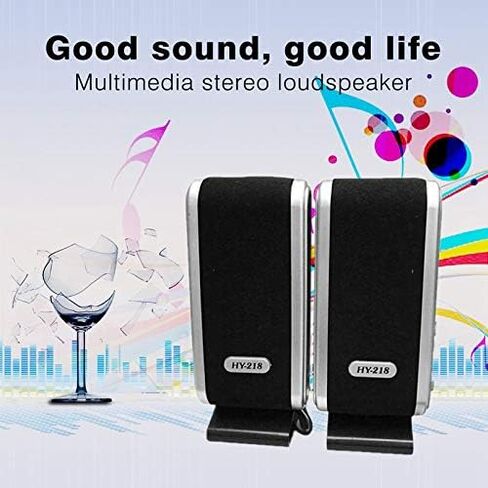 2 Pcs USB Computer Speakers Portable Speaker Stereo 3.5mm with Ear Jack for Desktop PC Laptop in Kuwait