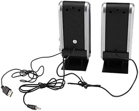 2 Pcs USB Computer Speakers Portable Speaker Stereo 3.5mm with Ear Jack for Desktop PC Laptop in Kuwait