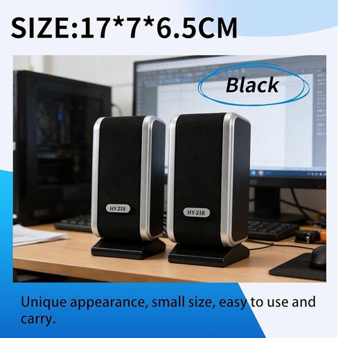 2 Pcs USB Computer Speakers Portable Speaker Stereo 3.5mm with Ear Jack for Desktop PC Laptop in Kuwait