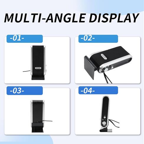 2 Pcs USB Computer Speakers Portable Speaker Stereo 3.5mm with Ear Jack for Desktop PC Laptop in Kuwait