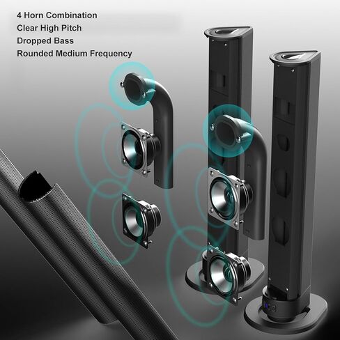 Bluetooth Speaker Kit, 40W 4 Driver Bluetooth 5.3 Speaker with DSP Technology and 2000mAh Battery, for PC Home Theater Cinema in Kuwait