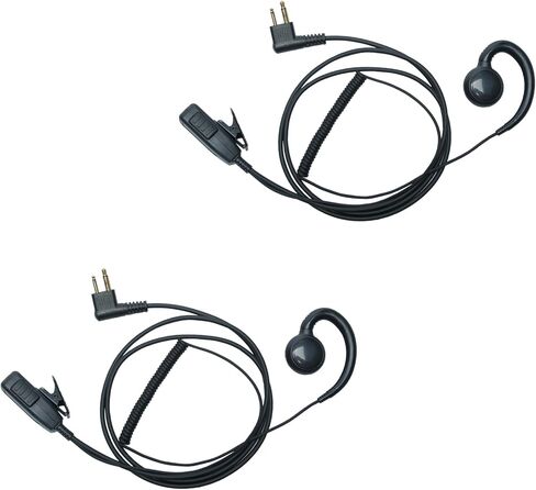 C Shape Earpiece Headset with PTT Mic Compatible with Motorola Cls1410 Cp200 Cp200d cls1110 Cp185 Rdm2070d Two Way Radio 2Pack in Kuwait
