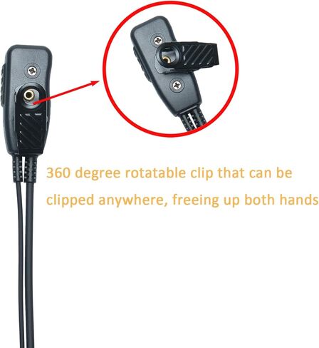 C Shape Earpiece Headset with PTT Mic Compatible with Motorola Cls1410 Cp200 Cp200d cls1110 Cp185 Rdm2070d Two Way Radio 2Pack in Kuwait