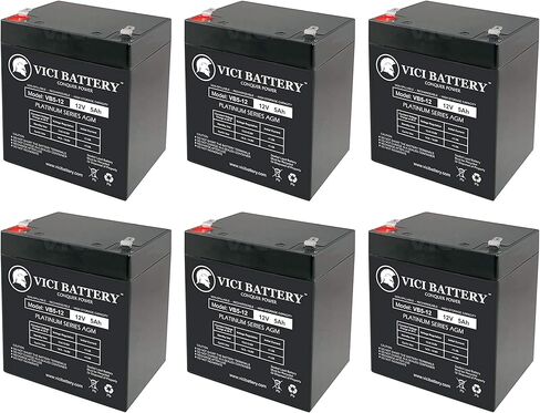 Vici Battery VB5-12 - 12V 5AH مجموعة فرامل المقطورة الكهربائية القابلة لإعادة الشحن - 6 عبوات من منتجات العلامة التجارية in Kuwait