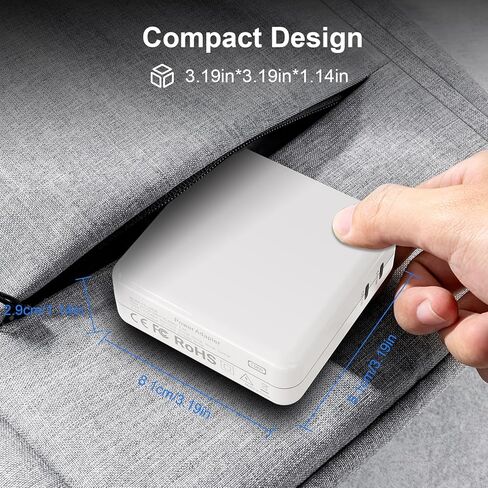 Fancy Buying Mac Book Pro Charger Block - 138W Dual Port 118/20W USB C Charger Compatible with MacBook Pro 13 14 15 16 Inch,MacBook Air, iPad Pro and All USB C Device, Include 2 Cables in Kuwait