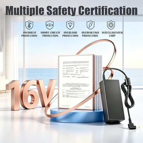 شاحن 16 فولت متوافق مع Panasonic-Toughbook CF-20 CF-18 FZ-G1 FZ-A2 FZ-A3 FZ-B2 FZ-M1 CF-19 CF-C2 CF-H1 CF-H2 CF-W8 CF-T8 CF-T7 CF-T5 CF-T2 مناسب لمحول تيار متردد للكمبيوتر المحمول Toughbook 5.5 مم in Kuwait