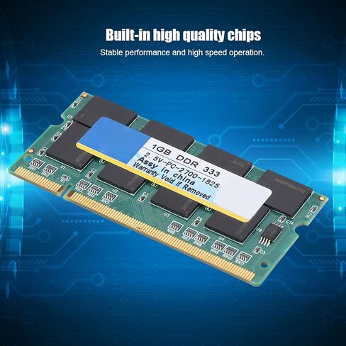 ذاكرة الوصول العشوائي BRRNOO 1G 333MHz DDR، ذاكرة كمبيوتر محمول PC2700 مع أداء عالي السرعة، متوافقة مع أجهزة الكمبيوتر المحمول in Kuwait
