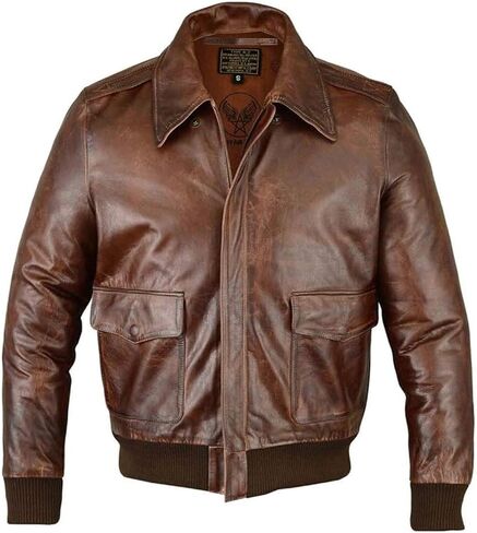 FIVESTAR LEATHER Men's Air Force A-2 Leather Flight Bomber Jacket (Regular and Big & Tall) in Saudi Arabia