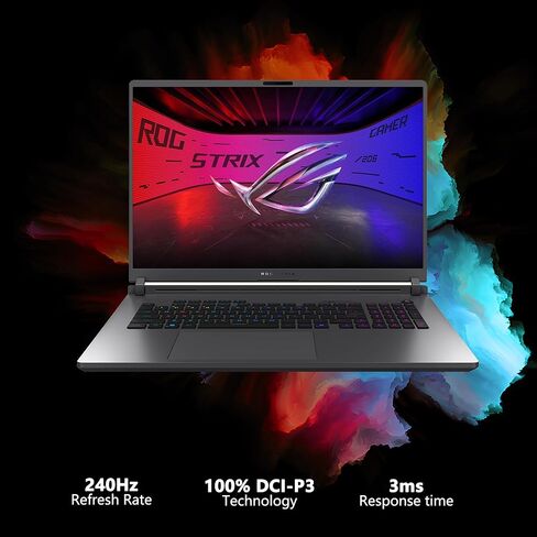 ASUS ROG Strix G18 G815 Gaming AI Laptop 18" 2560x1600 240Hz 100% DCI-P3 Intel 24-core Ultra 9 275HX 32GB DDR5 2TB SSD GeForce RTX 5060 (Up to 572 AI Tops) 4-Zone RGB Backlit WiFi7 Win11Pro ICP Hub in Saudi Arabia