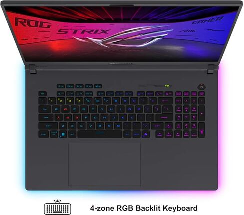 ASUS ROG Strix G18 G815 Gaming AI Laptop 18" 2560x1600 240Hz 100% DCI-P3 Intel 24-core Ultra 9 275HX 32GB DDR5 2TB SSD GeForce RTX 5060 (Up to 572 AI Tops) 4-Zone RGB Backlit WiFi7 Win11Pro ICP Hub in Saudi Arabia