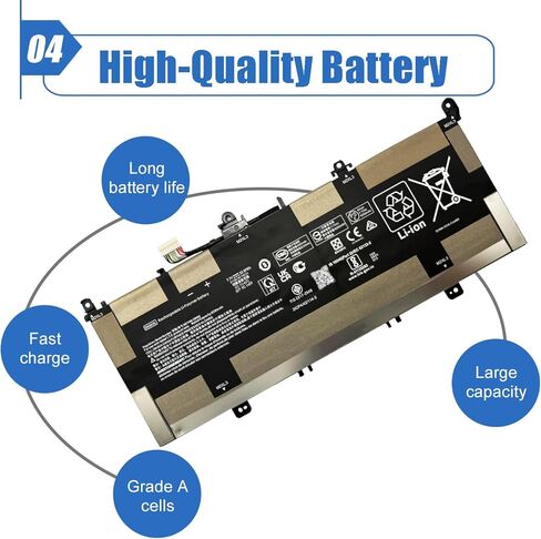 50.97Wh DK04XL Laptop Battery Replacement for HP Chromebook x360 13c Series Enterprise Elite C1030 Series L93531-2C1 HSTNN-DB9W DK04050XL 7.7V 6290mAh in Kuwait