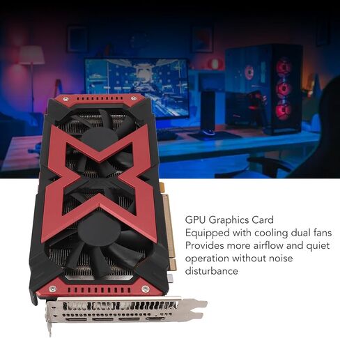 VBESTLIFE RX580 8GB Graphics Card, GDDR5 256 Bit GPU, 1286/7000 MHz, PCIE 3.0 X16 Desktop PC Gaming Video Card Supports DirectX 12 in Kuwait