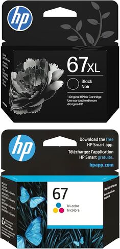 HP 67XL High-Yield Black and Tri-Color Ink Cartridges, Pack of 2, 3YP30AN in Kuwait