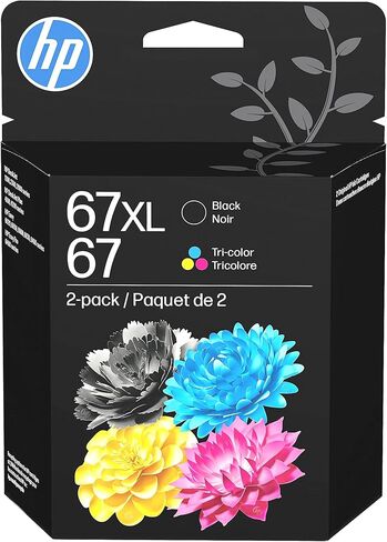 HP 67XL High-Yield Black and Tri-Color Ink Cartridges, Pack of 2, 3YP30AN in Saudi Arabia