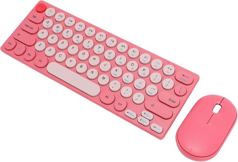 Tangxi Wireless Keyboard and Mouse Combo, 2.4G Cordless Computer Keyboard and Mouse Set, 64 Keys Layout Retro Keycaps, 1200 DPI, USB Receiver, for PC, Laptop (Purple) in Kuwait