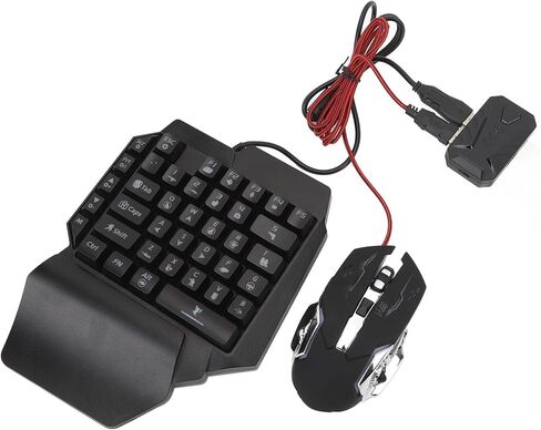 Keyboard Mouse Converter Set, 4 in 1 Mobile Game Combo Pack, RGB Backlight Combo with Adjustable Phone Stand in Kuwait
