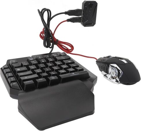 Keyboard Mouse Converter Set, 4 in 1 Mobile Game Combo Pack, RGB Backlight Combo with Adjustable Phone Stand in Kuwait