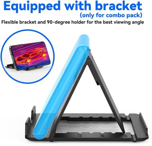 Keyboard Mouse Converter Set, 4 in 1 Mobile Game Combo Pack, RGB Backlight Combo with Adjustable Phone Stand in Kuwait